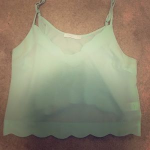 Mint scallop tank 👚
